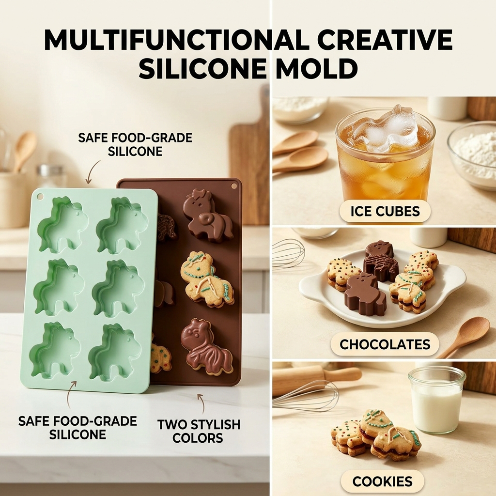 Silicone Mold Tray - Creative Horse Silicone Ice Mold DIY