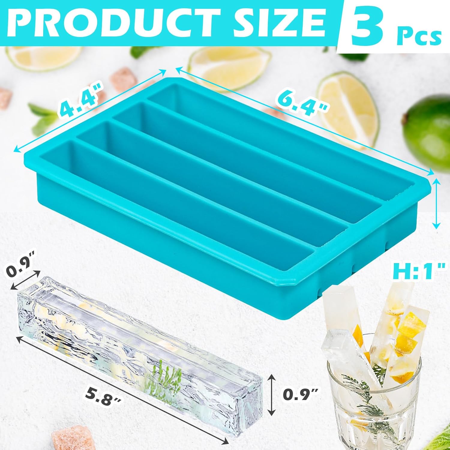 Long Ice Cube Sticks Mold for  - огляд і ціна Silicone Mold Tray