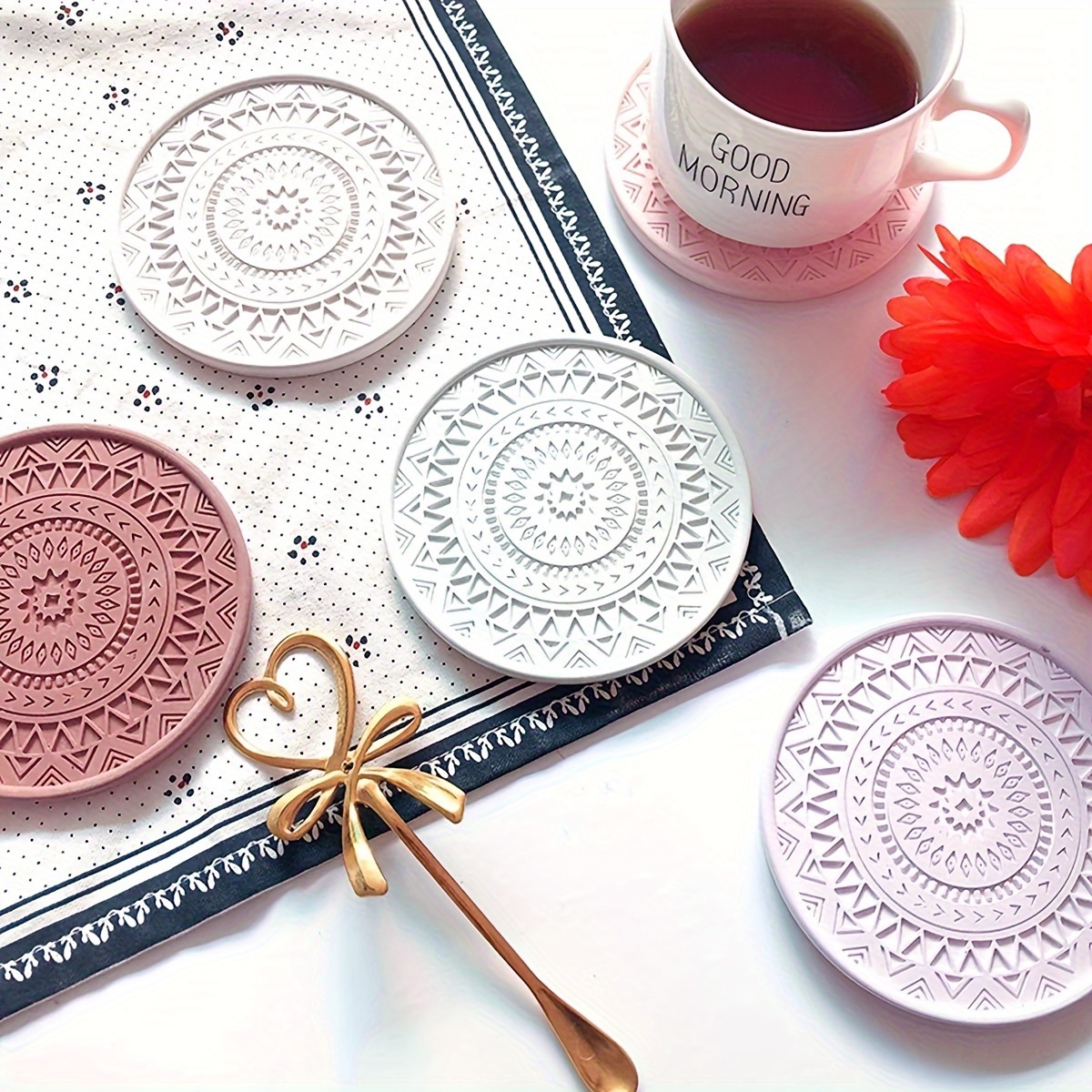 Flower Coaster Silicone Mold E - огляд і ціна Coaster Mold Round