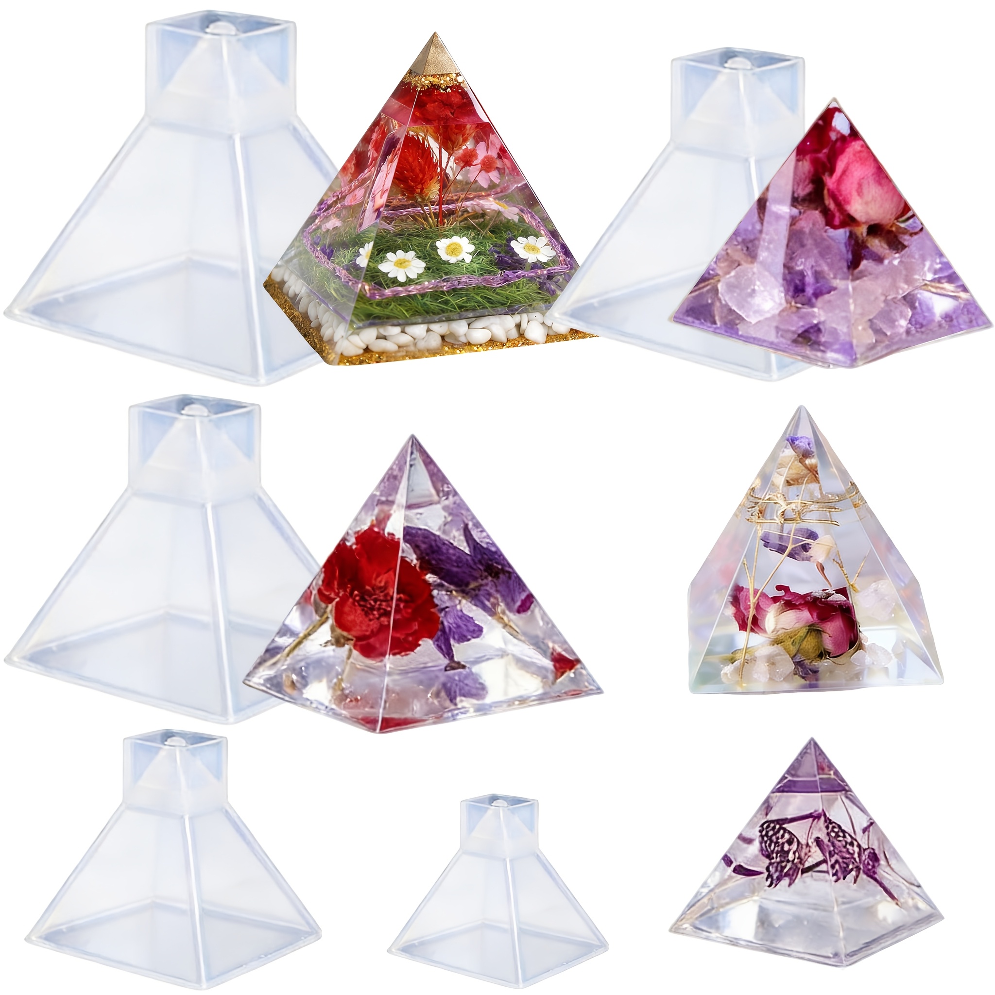 5pc- Pyramid resin molds of va - огляд і ціна Resin Jewelry Kit