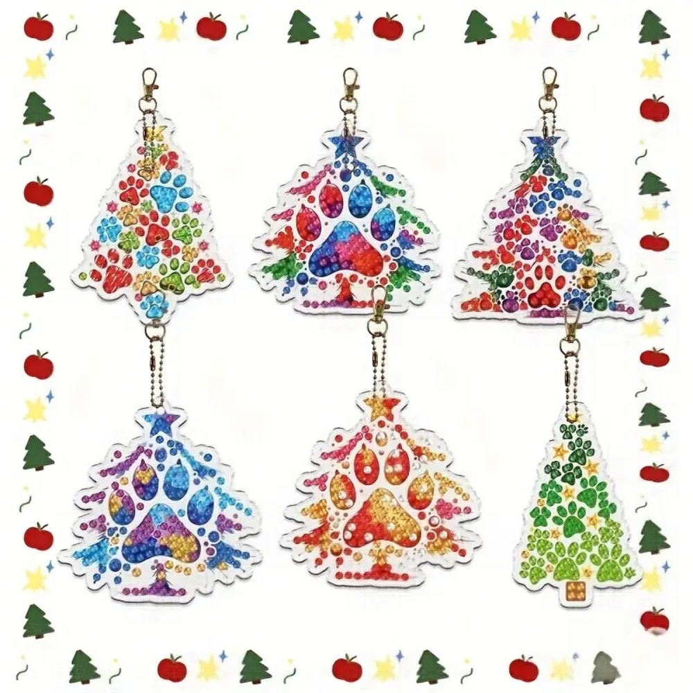 6pcs/SetDIY Christmas tree pat - огляд і ціна Resin Craft For Beginners