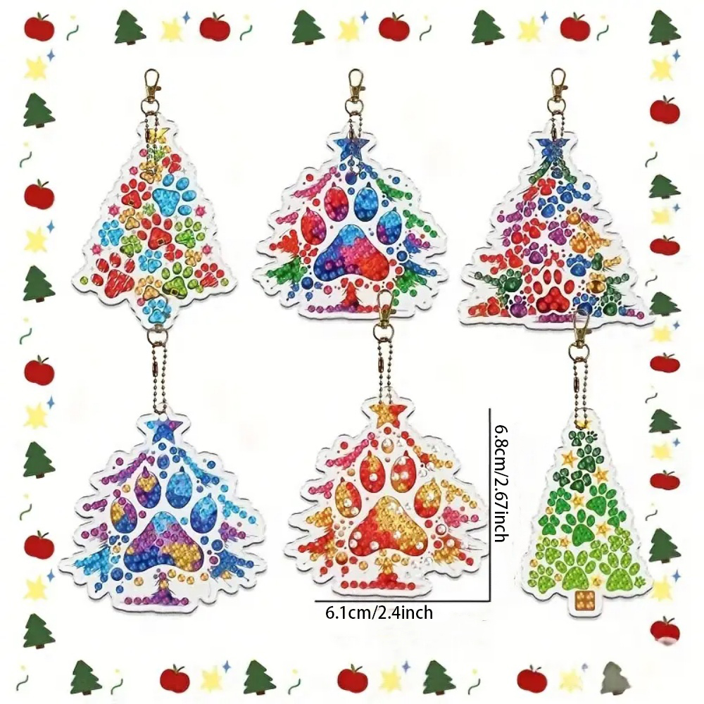 6pcs/SetDIY Christmas tree pat - огляд і ціна Resin Craft For Beginners