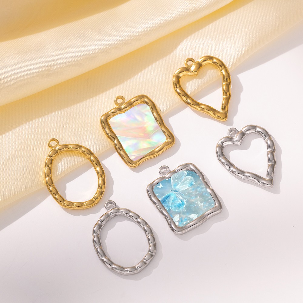 5pcs Stainless Steel Heart Rou - огляд і ціна Resin Craft Material