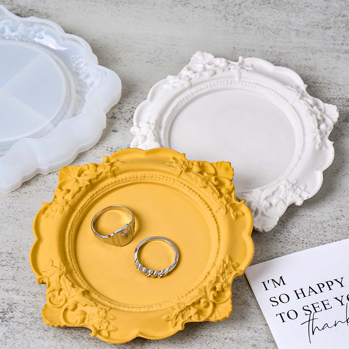 Round Relief Storage Tray Sili - огляд і ціна Coaster Mold Round