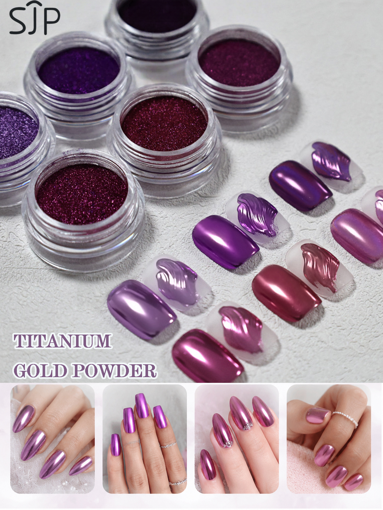 6-piece Electric Purple Series - огляд і ціна Resin Glitter Pack