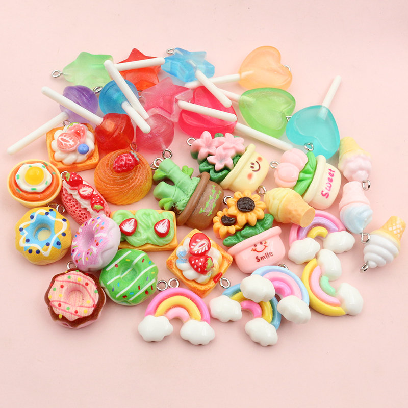 10pcs Mixed Colors Resin Cute  - огляд і ціна Flower Preservation Resin