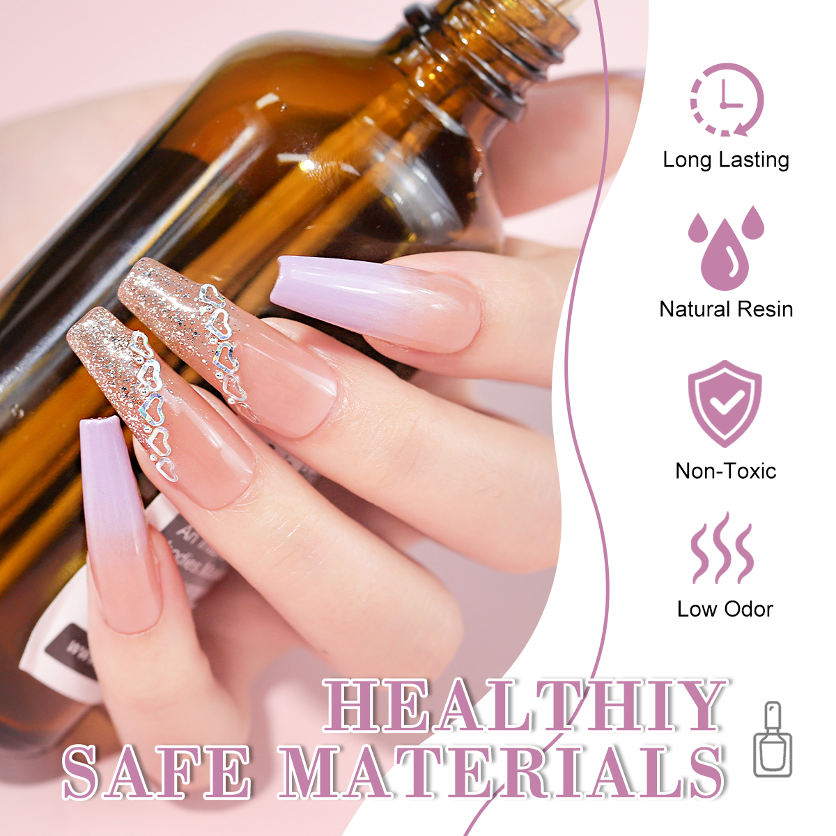 LIMEGIRL 18 PCS Gel Nail Polis - огляд і ціна Resin Glitter Pack