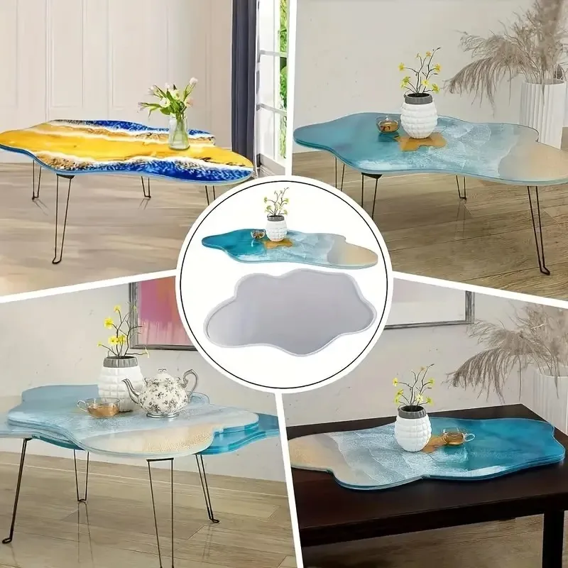 2026-Large 61cm Irregular tray - огляд і ціна Resin Ocean Wave Mold