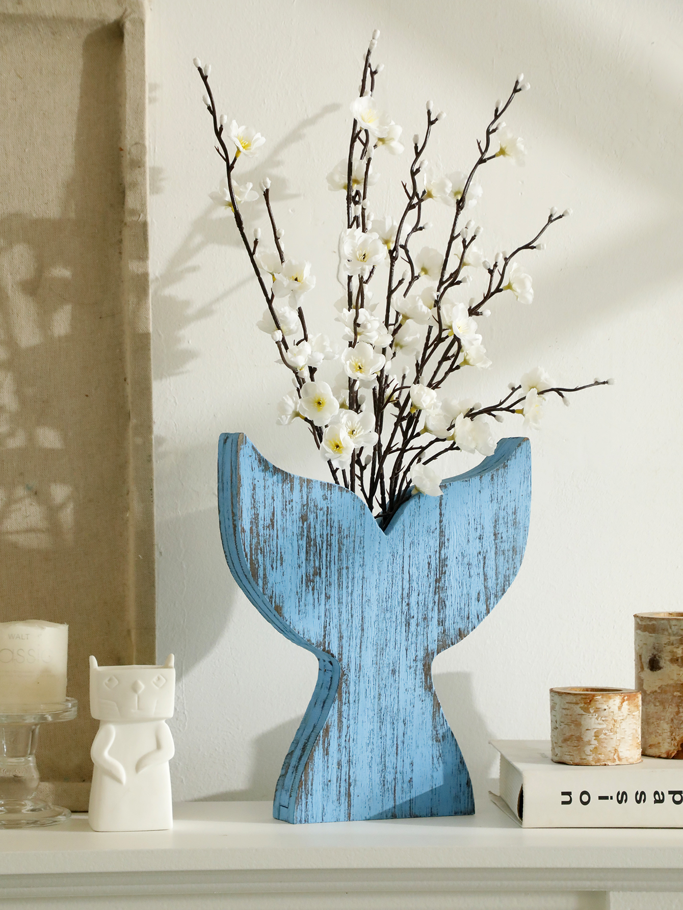 Nautical Wooden Vase Whale Tai - огляд і ціна Dried Flower Bulk