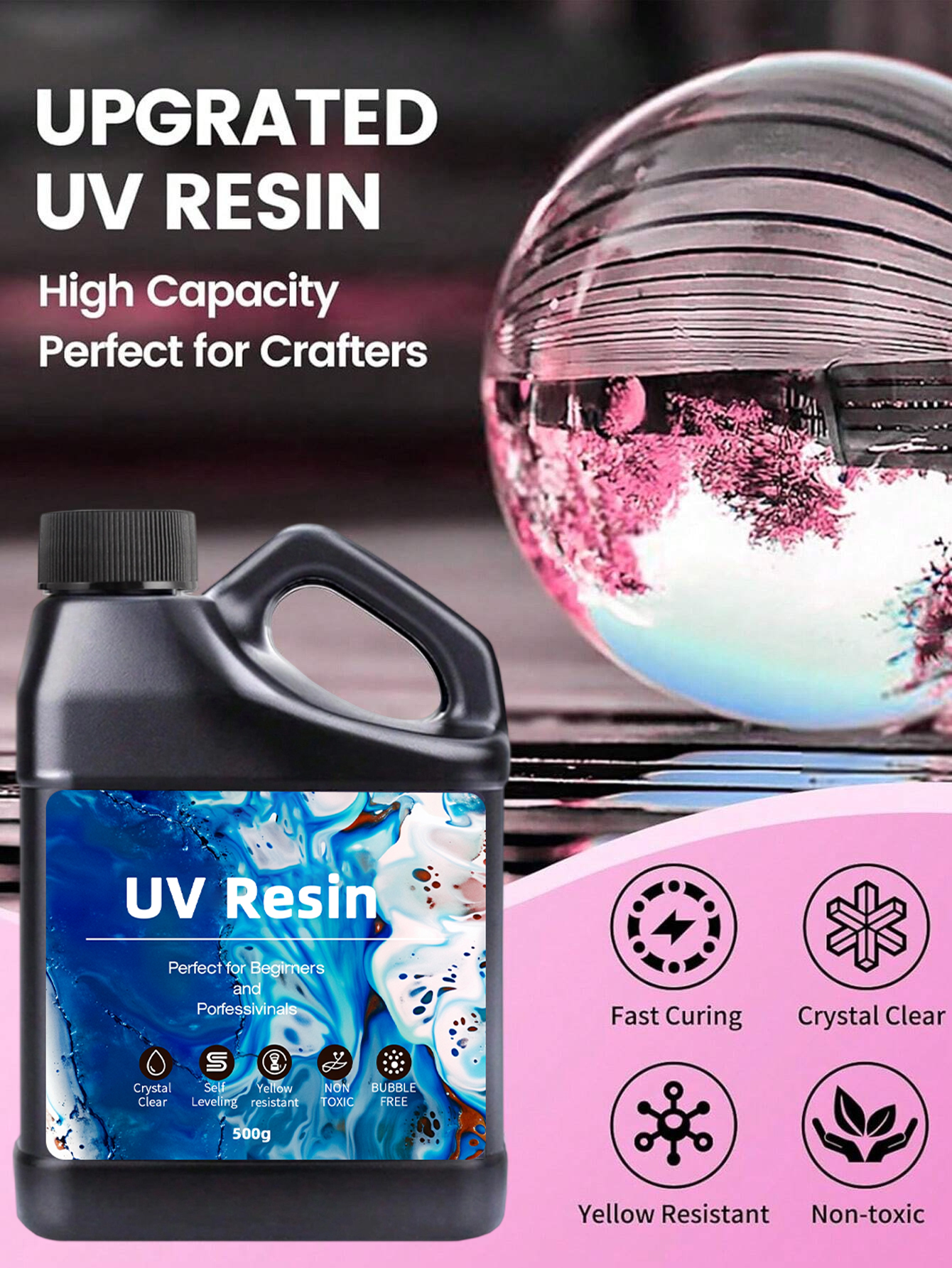 UV Resin 500-1000g -Bulk Upgra - огляд і ціна Epoxy Uv Resin Kit