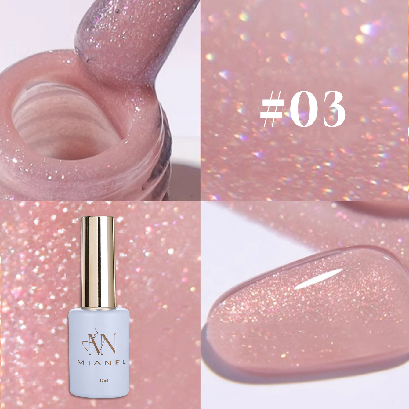 MIANEL 12ML 1PCS Fugitive Whit - огляд і ціна Resin Glitter Pack