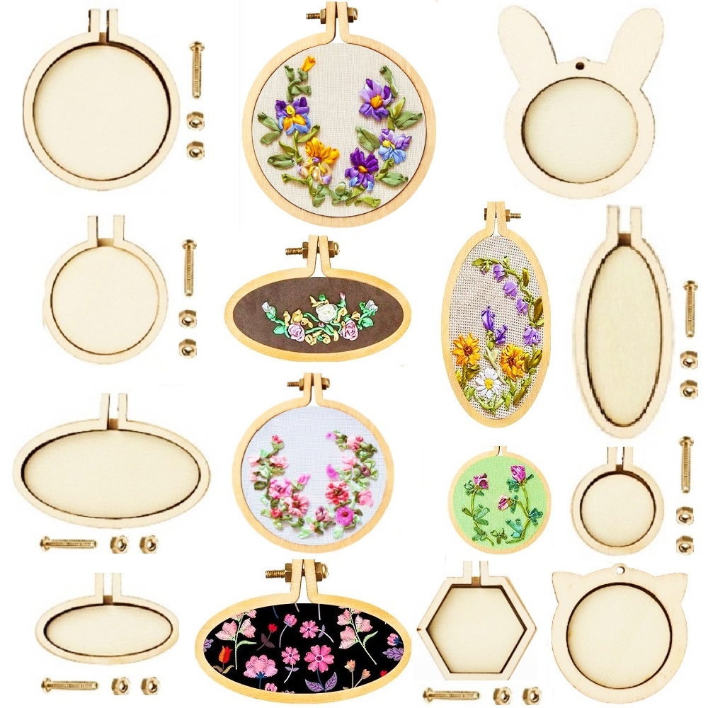 10PCS Mini Embroidery Hoop Woo - огляд і ціна Wood Ring Blank