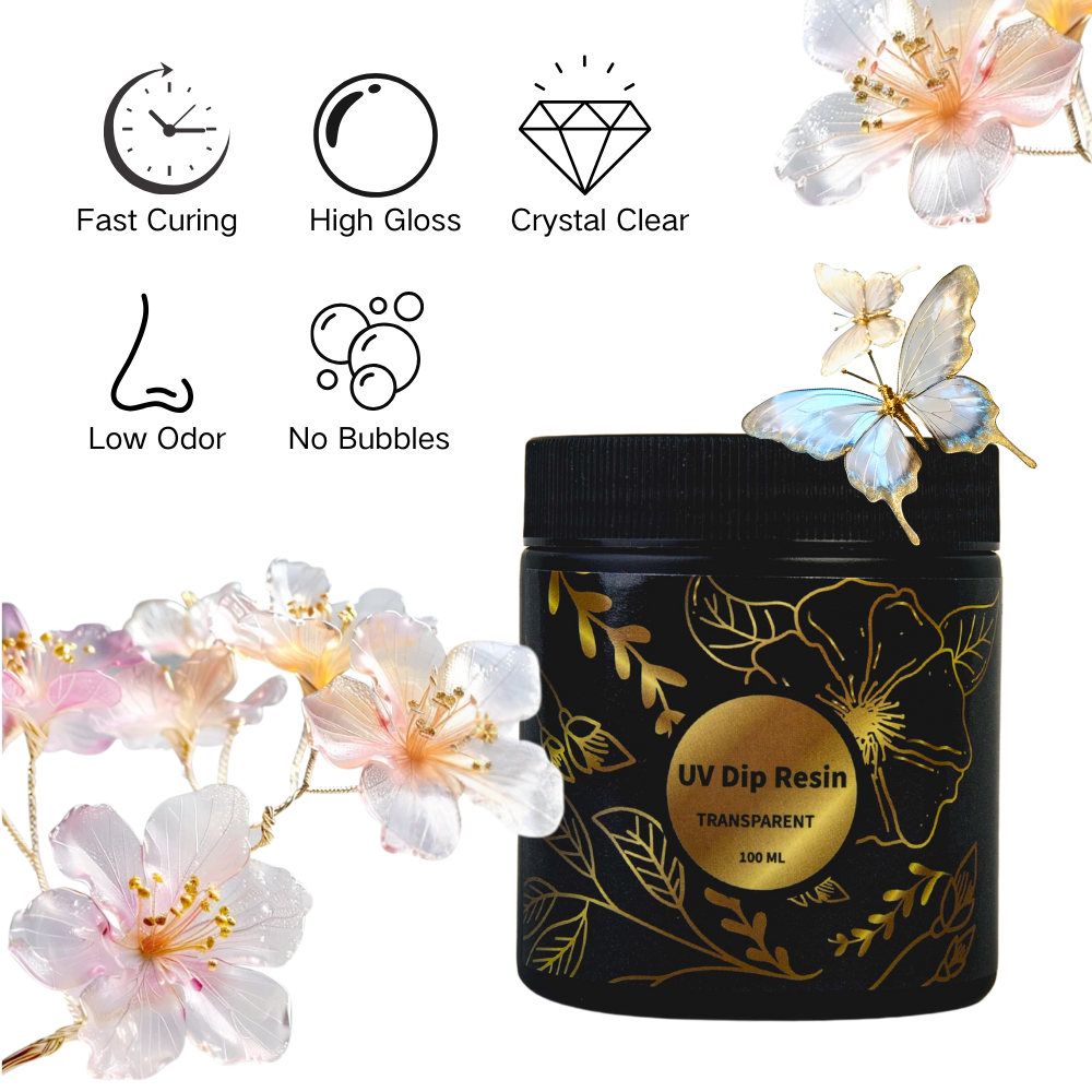 UV DIP Resin Glue Set 50/100ml - огляд і ціна Flower Preservation Resin