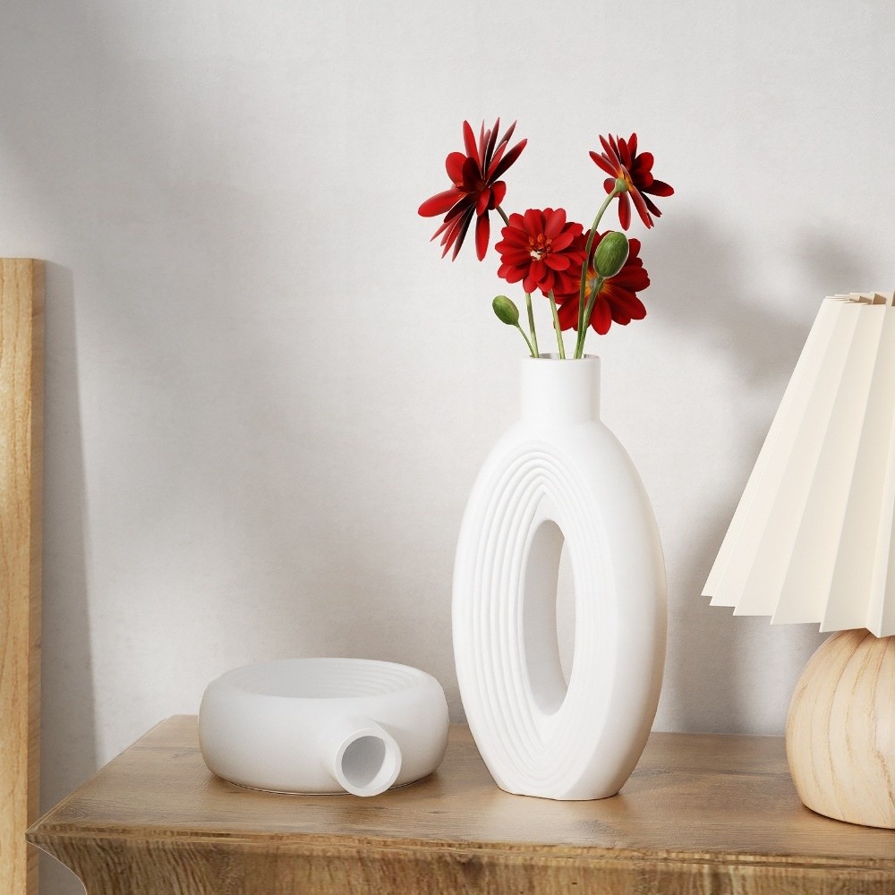 Oval Stripe Silicone Vase Mold - огляд і ціна Resin Craft Workshop