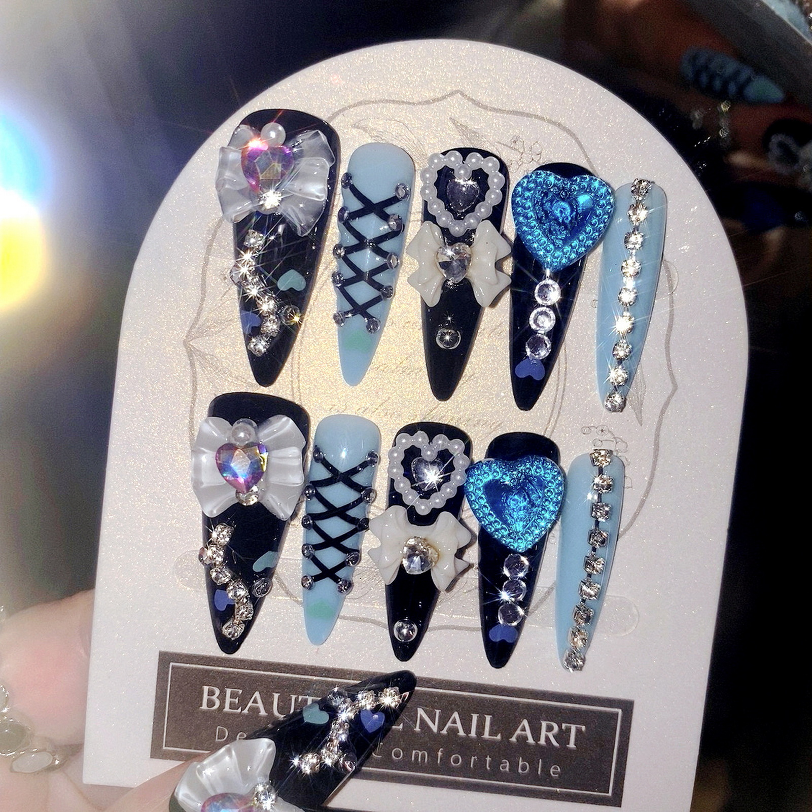 24pcs 3D Bow Decor False Nails - огляд і ціна Resin Craft Material