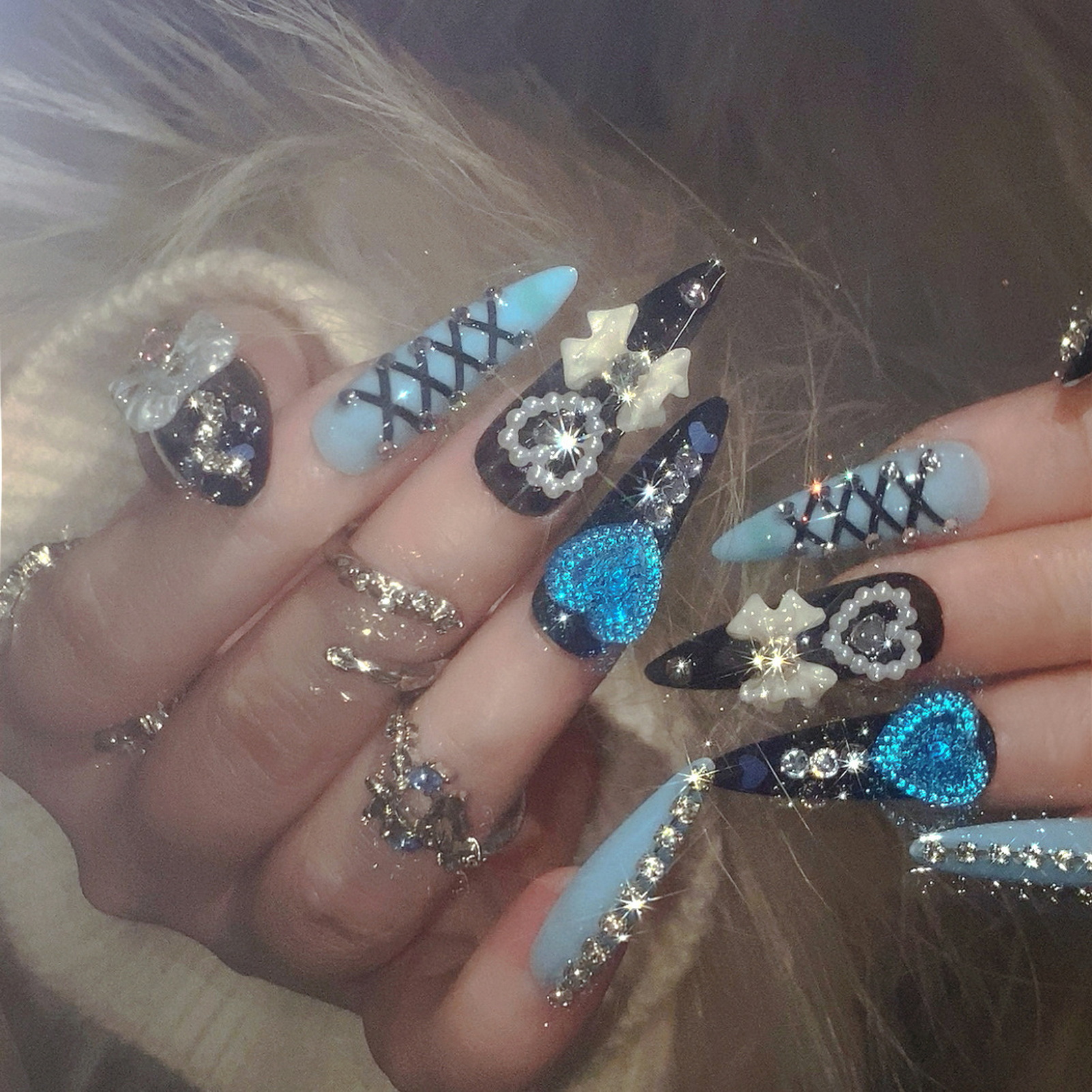24pcs 3D Bow Decor False Nails - огляд і ціна Resin Craft Material