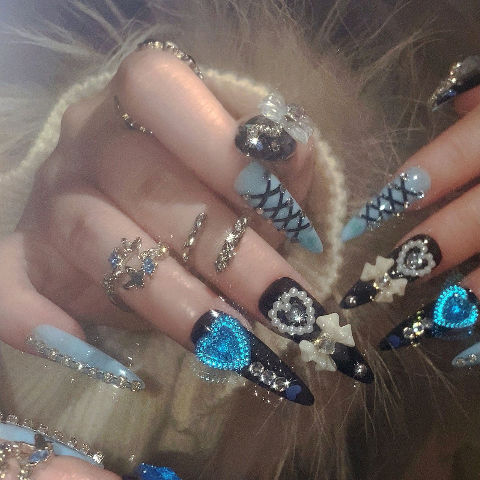 24pcs 3D Bow Decor False Nails - огляд і ціна Resin Craft Material