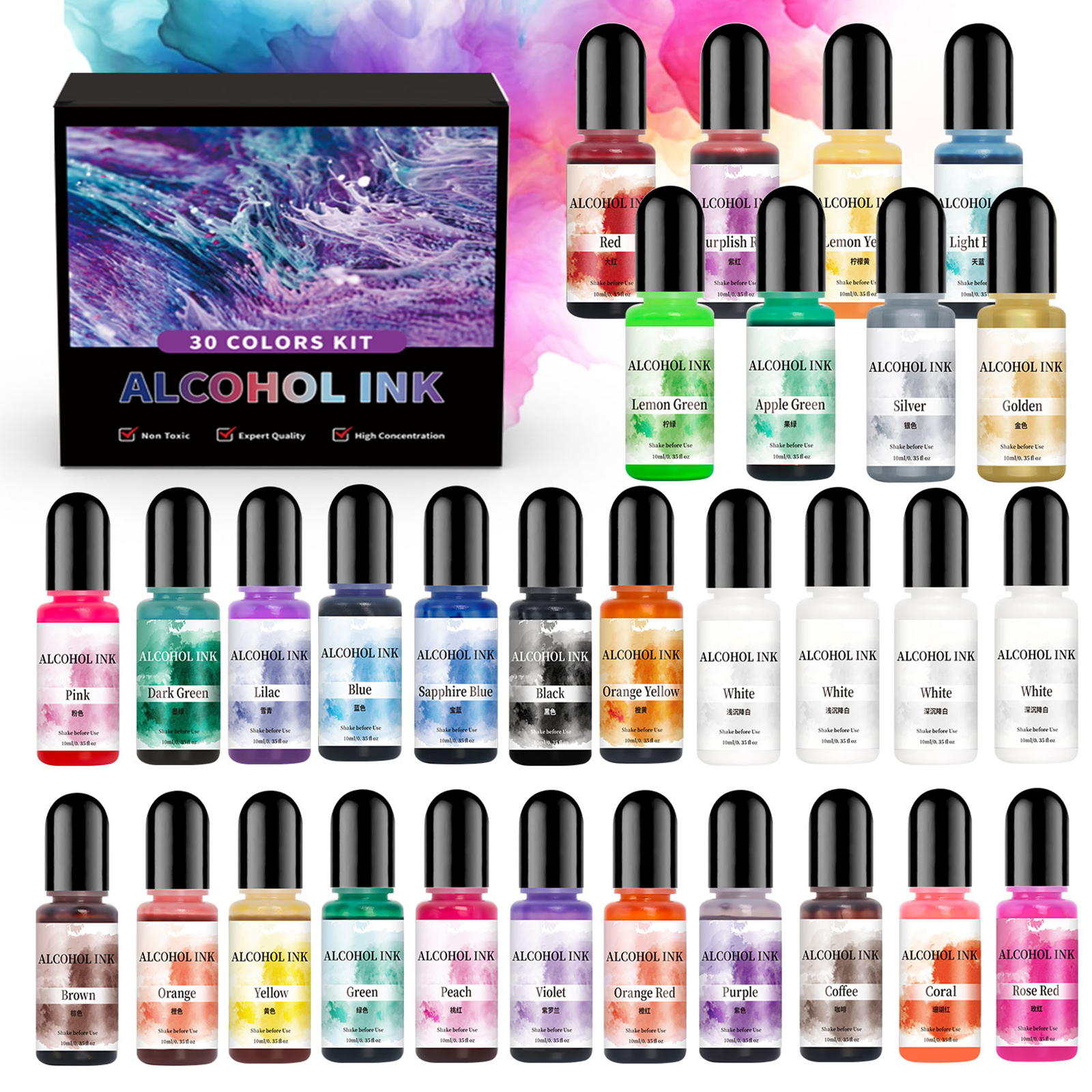 1set Art Ink Alcohol Epoxy Res - огляд і ціна Resin Dye Alcohol