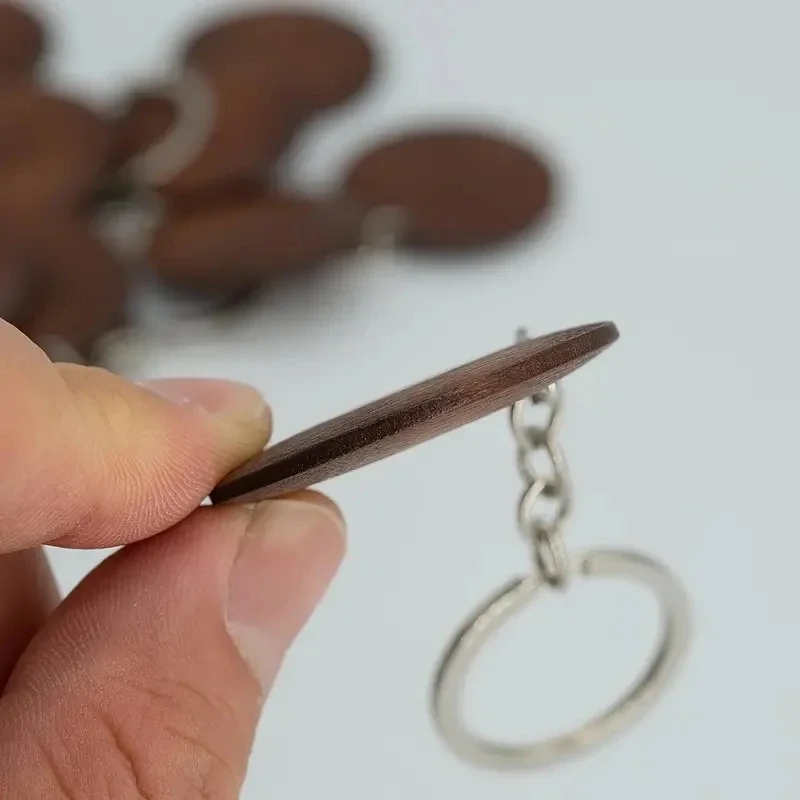 10Pcs Wooden Keychains Vintage - огляд і ціна Wood Ring Blank