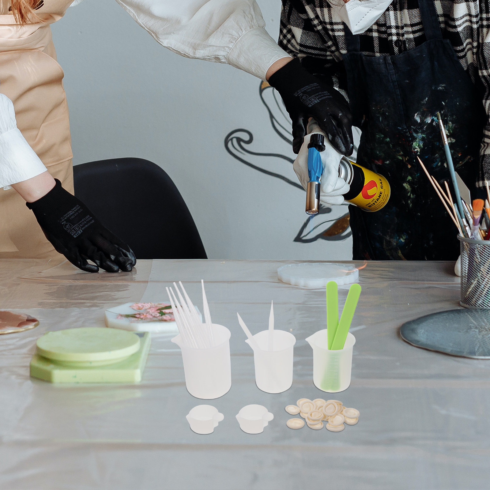 1Set Premium Reusable Silicone - огляд і ціна Mixing Cup Silicone