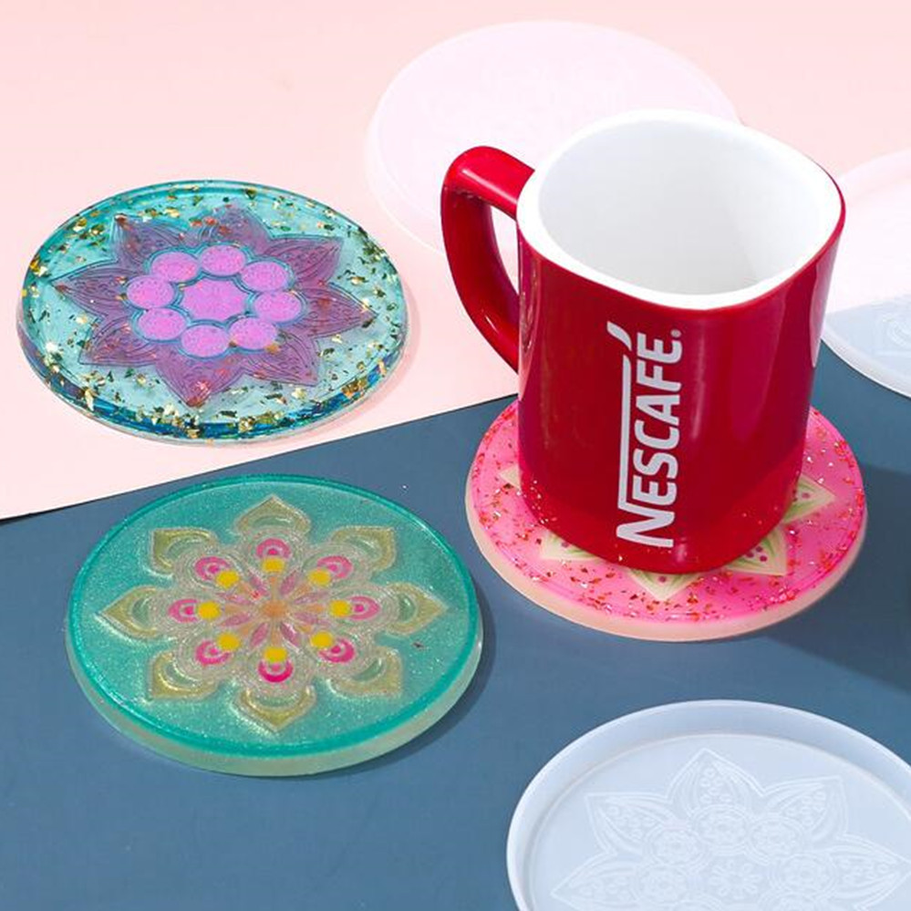 1Pcs Round Coaster Resin Silic - огляд і ціна Coaster Mold Round