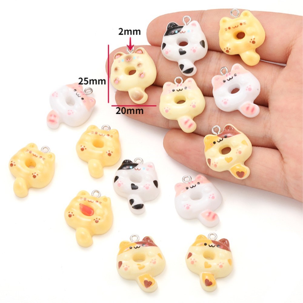 10Pcs Kawaii Cartoon Cat Resin - огляд і ціна Resin Craft Projects