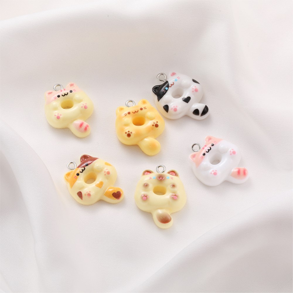 10Pcs Kawaii Cartoon Cat Resin - огляд і ціна Resin Craft Projects