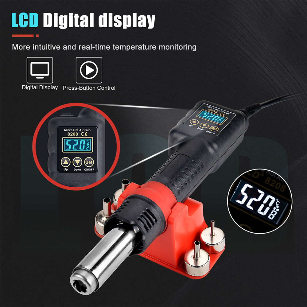 JCD 750W Micro Heat Gun Rework - огляд і ціна Heat Gun Small