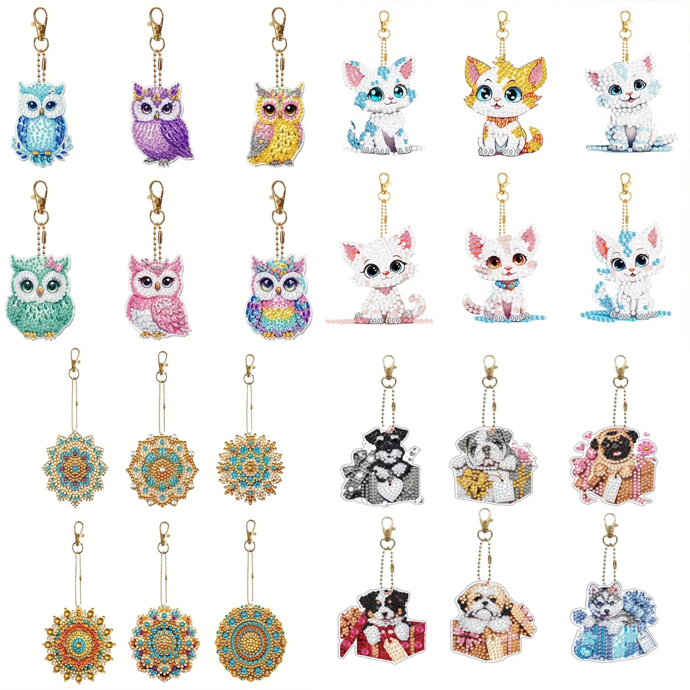 6-piece/set DIY Diamond Keycha - огляд і ціна Resin Craft Kit