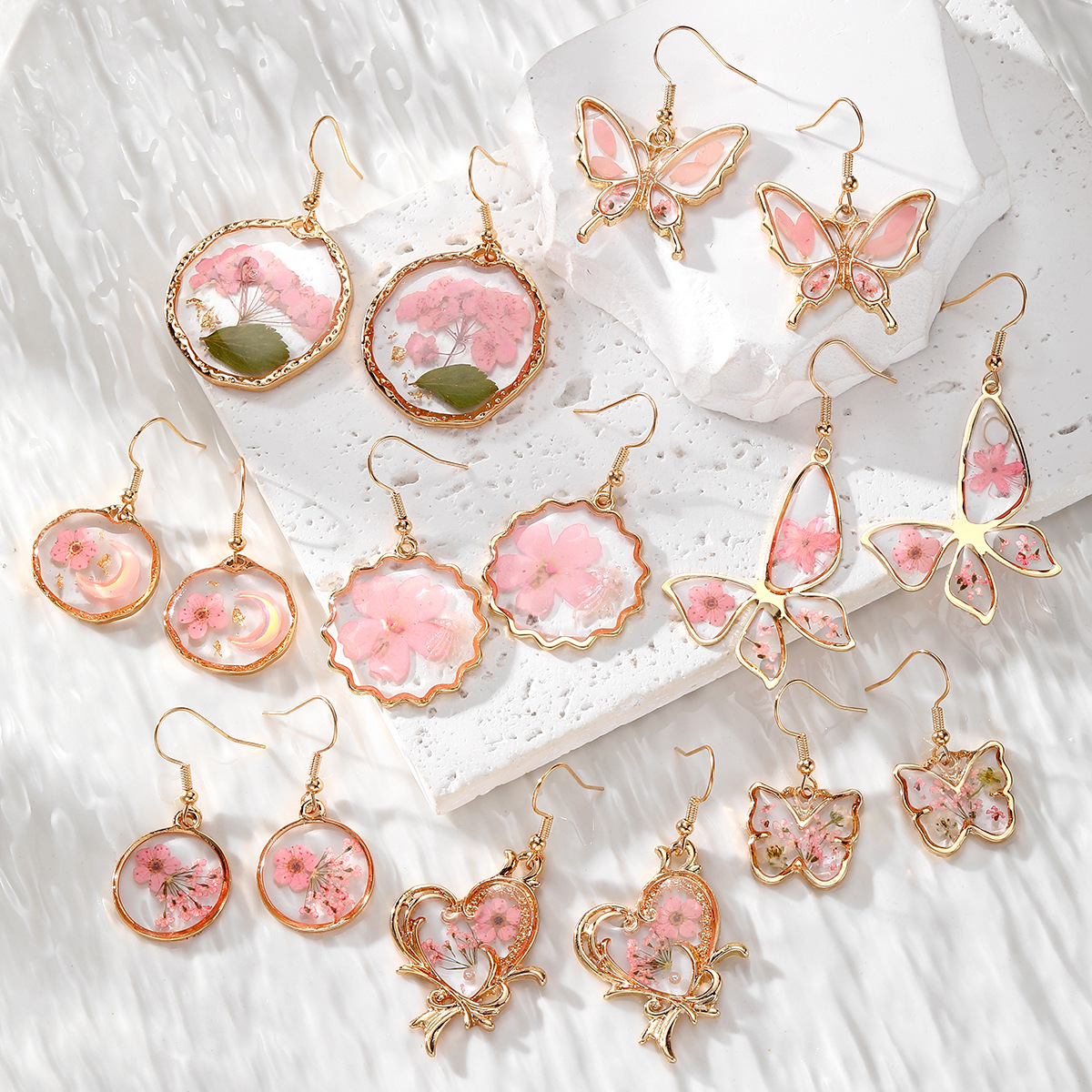 New Dried Flower Dangle Earrin - огляд і ціна Dried Flower Bulk