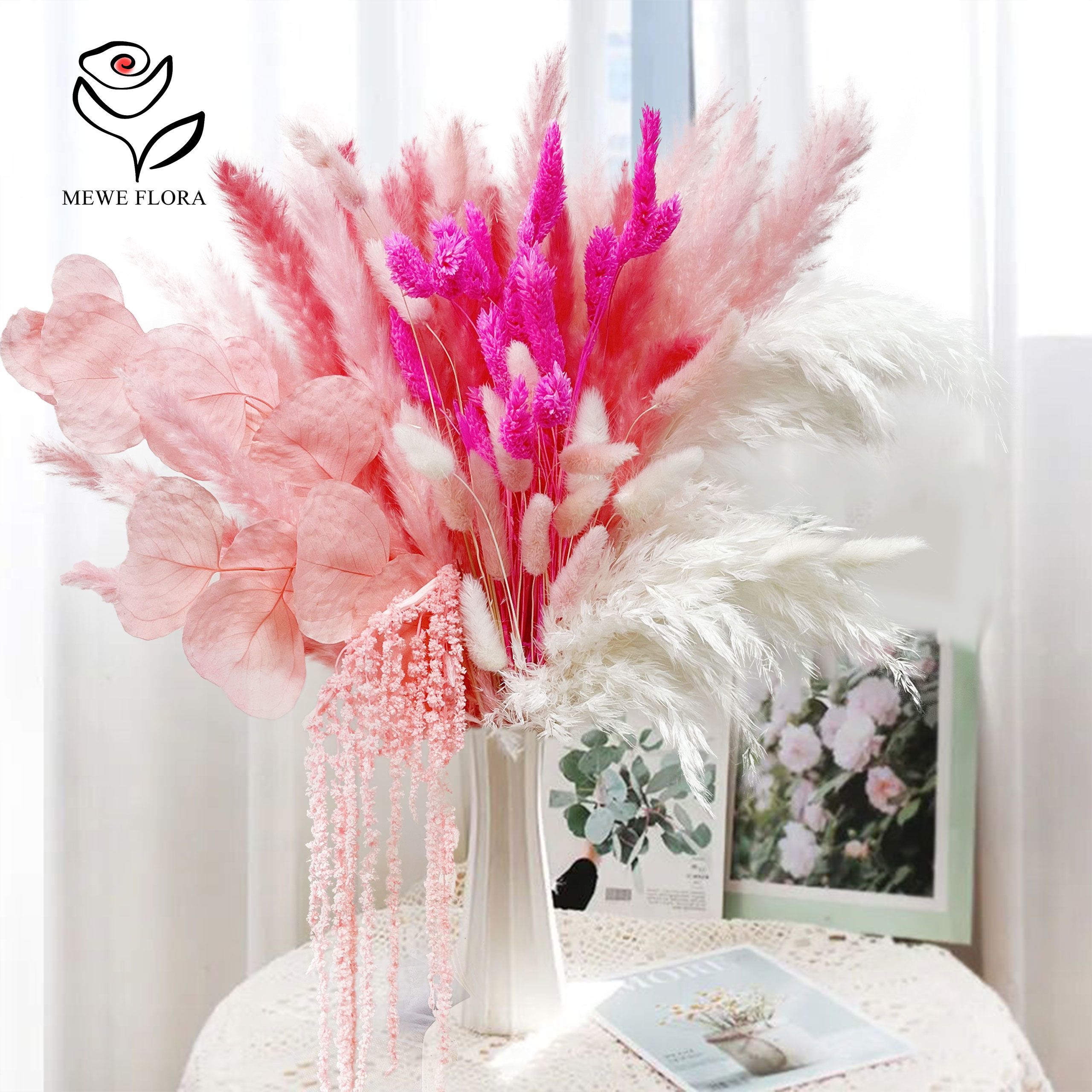 Natural Pampas Pink Dried Flow - огляд і ціна Dried Flower Bulk