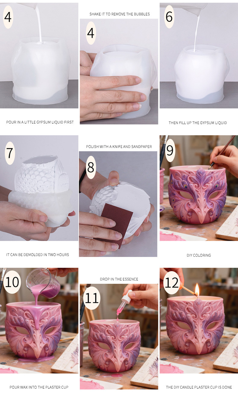 Resin Drip Candle Cups  Cement - огляд і ціна Resin Craft Workshop