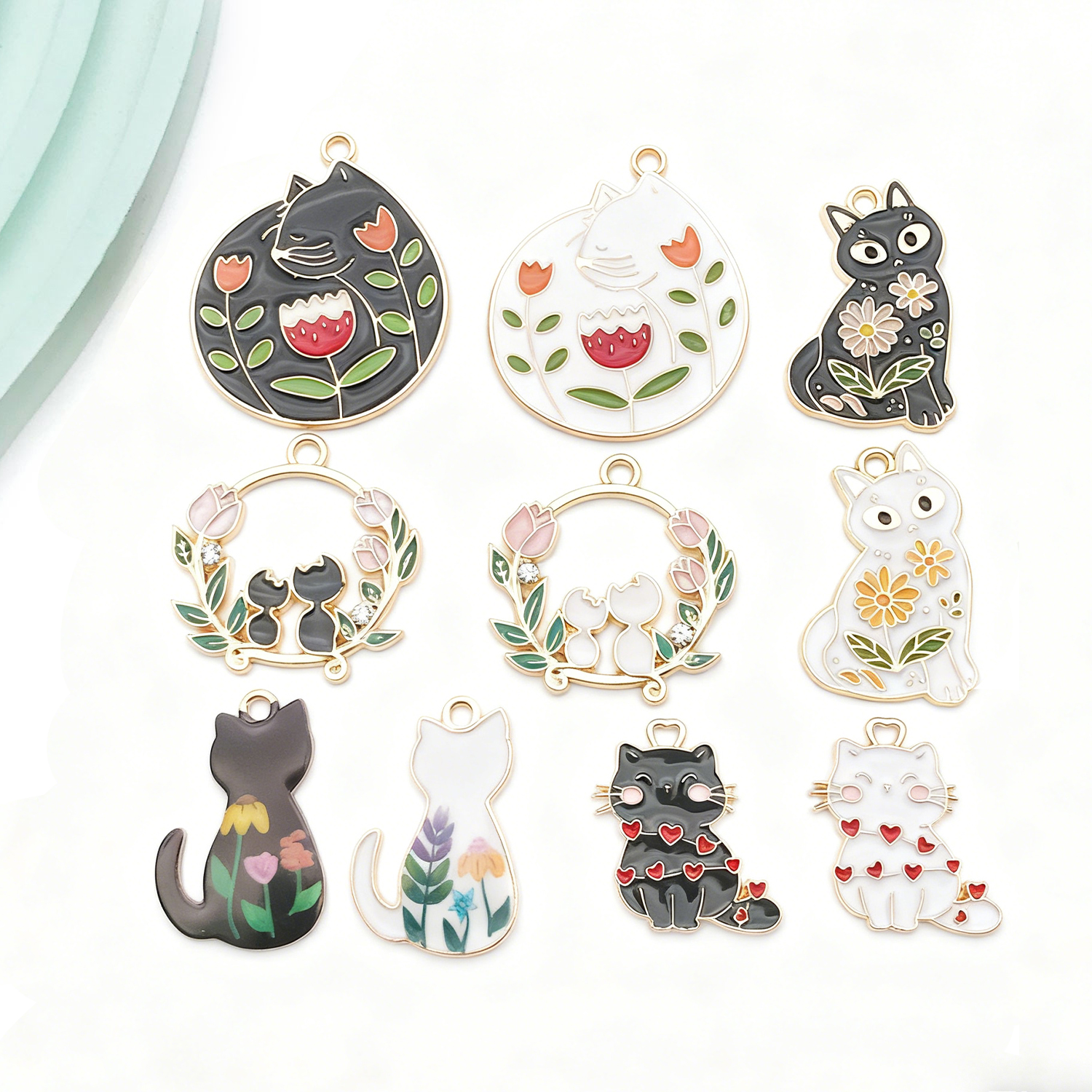 5/10pcs Resin Popular Cat Char - огляд і ціна Resin Craft Material