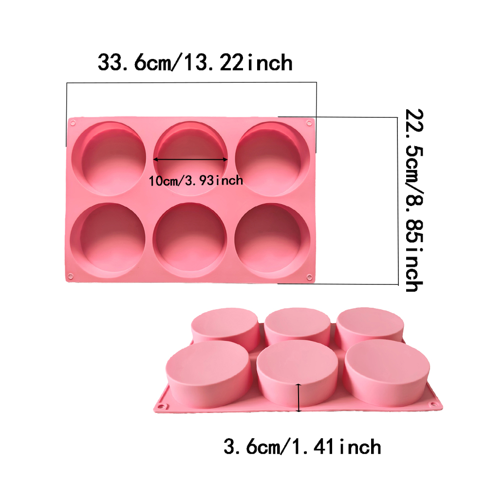 1pc 6-cavity large round disc  - огляд і ціна Coaster Mold Round