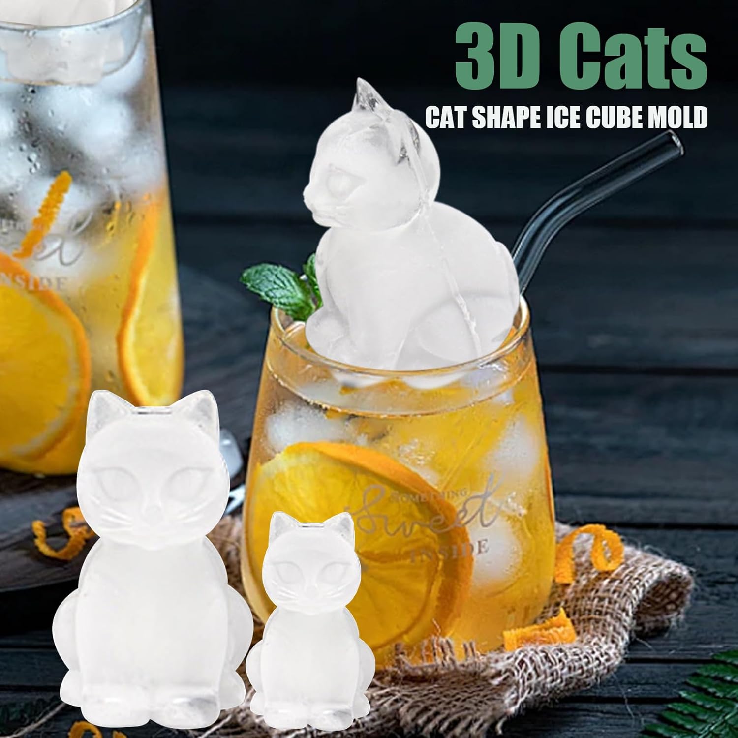3D Cat Ice Cube Mold, Admaison - огляд і ціна Silicone Mold Tray