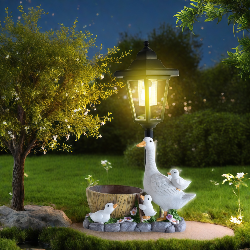 Solar Duck Night Light Garden  - огляд і ціна Resin Craft Material