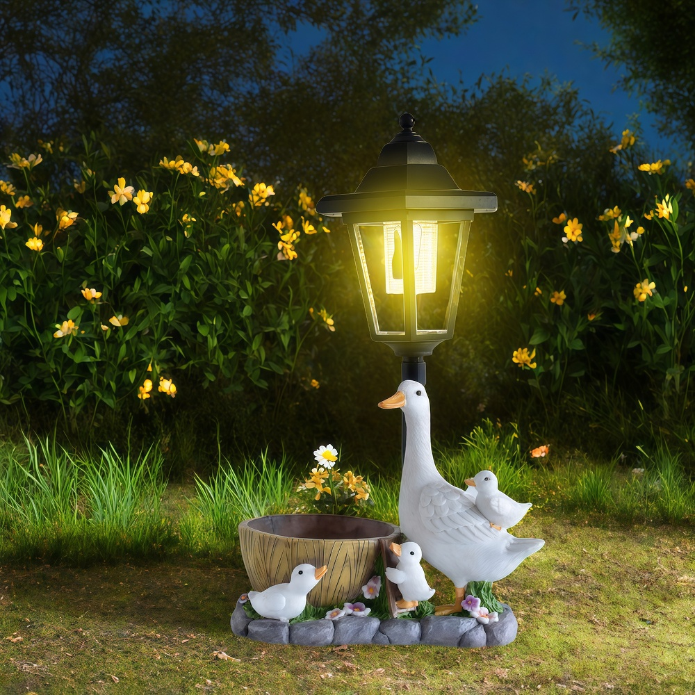 Solar Duck Night Light Garden  - огляд і ціна Resin Craft Material