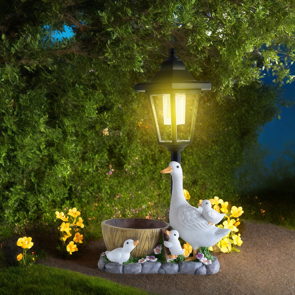Solar Duck Night Light Garden  - огляд і ціна Resin Craft Material