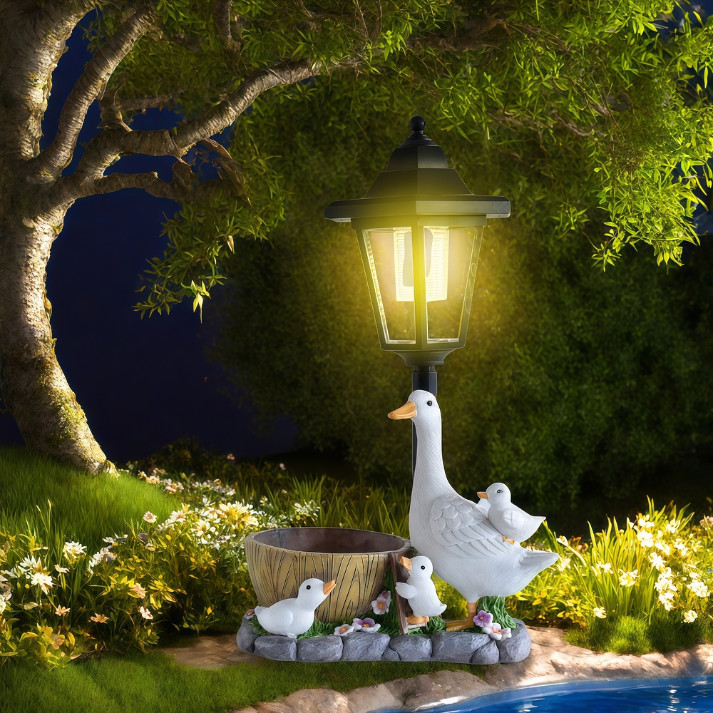 Solar Duck Night Light Garden  - огляд і ціна Resin Craft Material