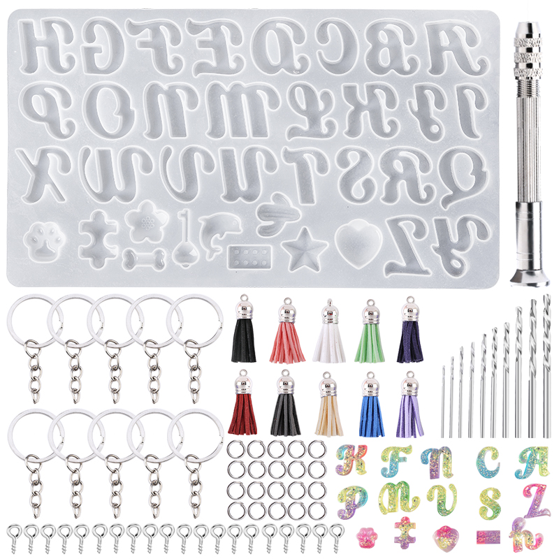 Alphabet Keychain Molds Alphab - огляд і ціна Epoxy Uv Resin Kit