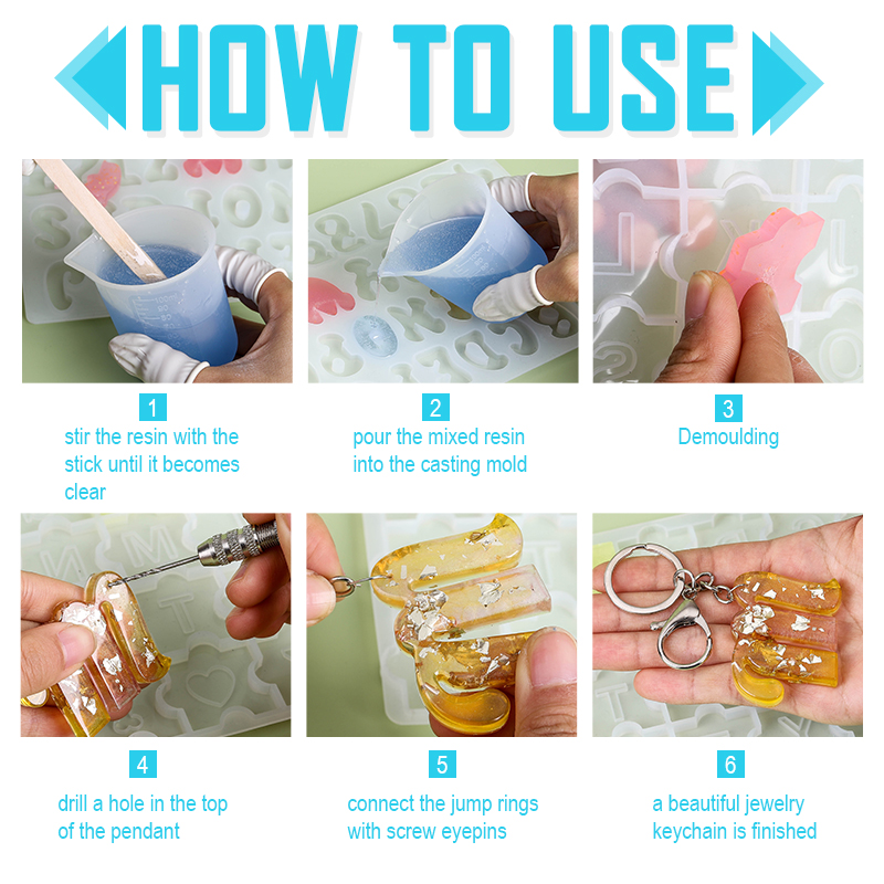 Alphabet Keychain Molds Alphab - огляд і ціна Epoxy Uv Resin Kit
