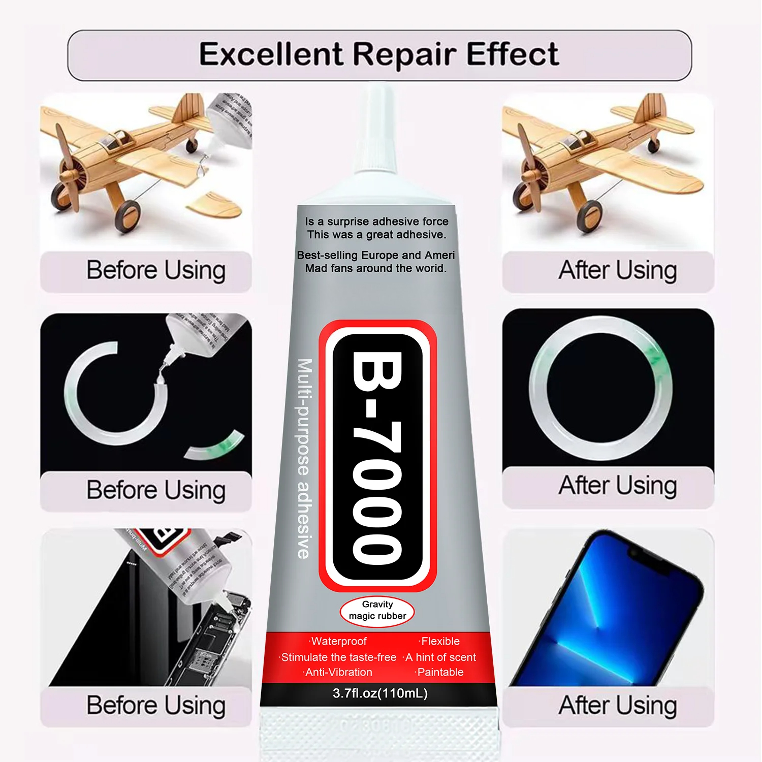 Super Glue B-7000 Loolifl 1-10 - огляд і ціна Crafting Resin