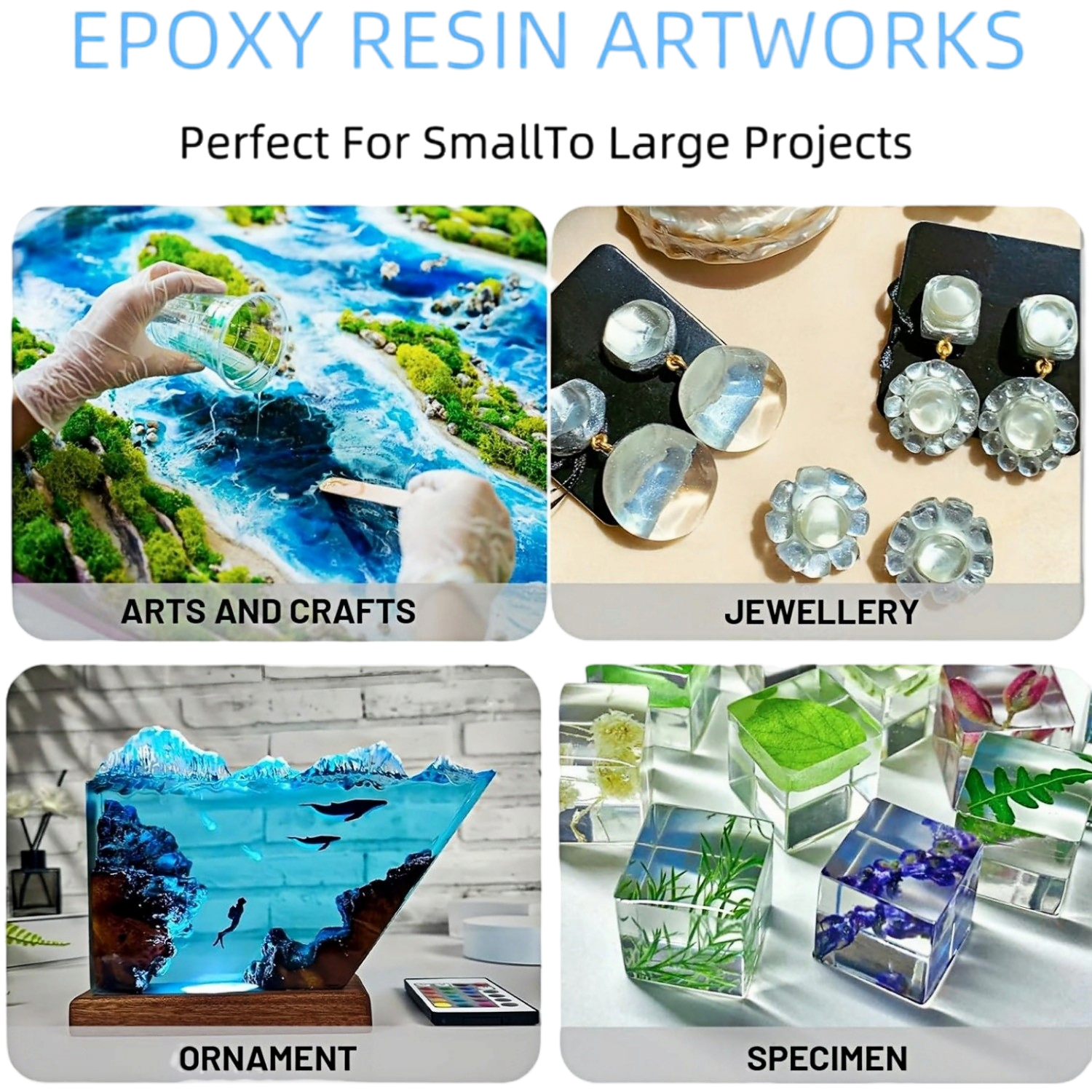 16.9oz Clear Epoxy Resin Kit C - огляд і ціна Resin Jewelry Kit