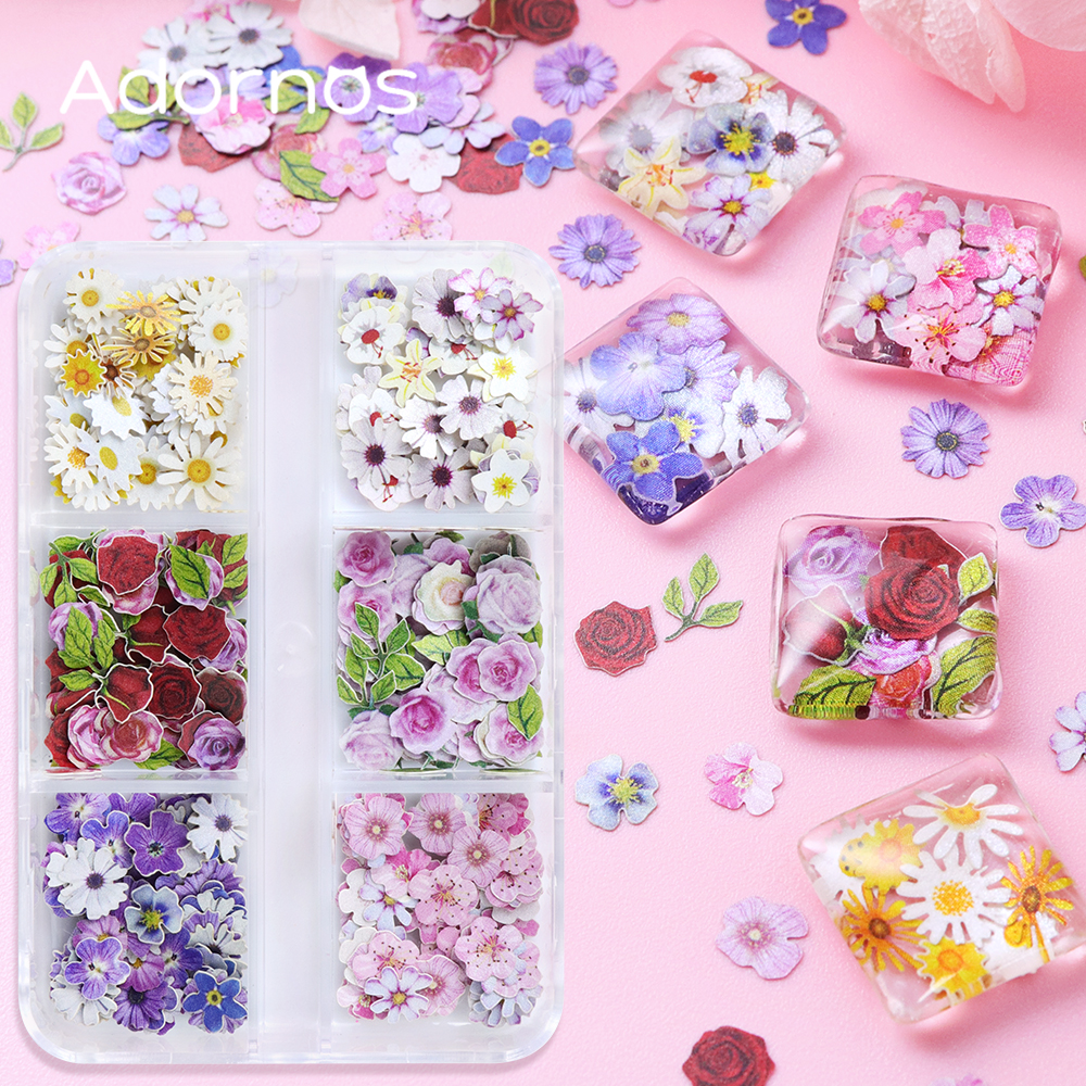 6 Grids Flowers Wood Pulp Chip - огляд і ціна Flower Preservation Resin
