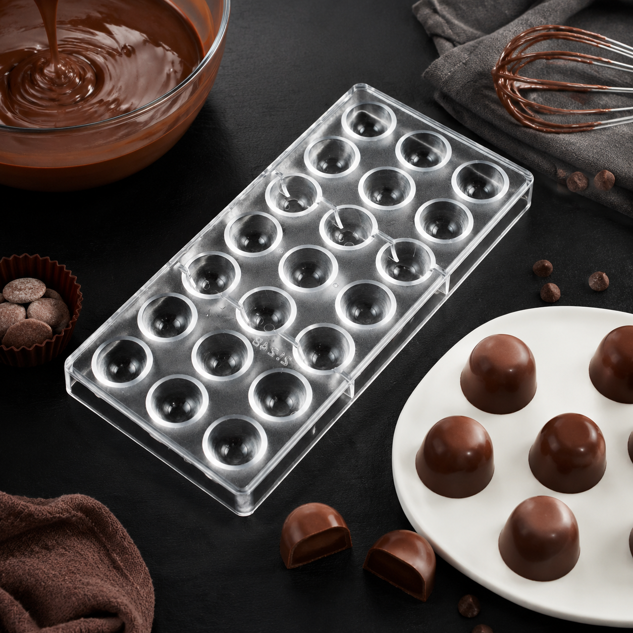 21 Cavity Dome Chocolate Mold  - огляд і ціна Dome Mold Clear