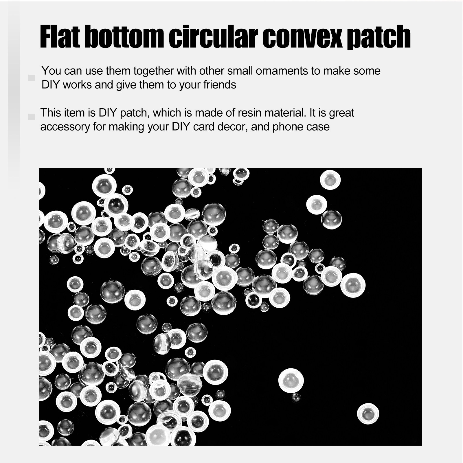 350Pcs Flat Round Resin Patche - огляд і ціна Resin Craft Material