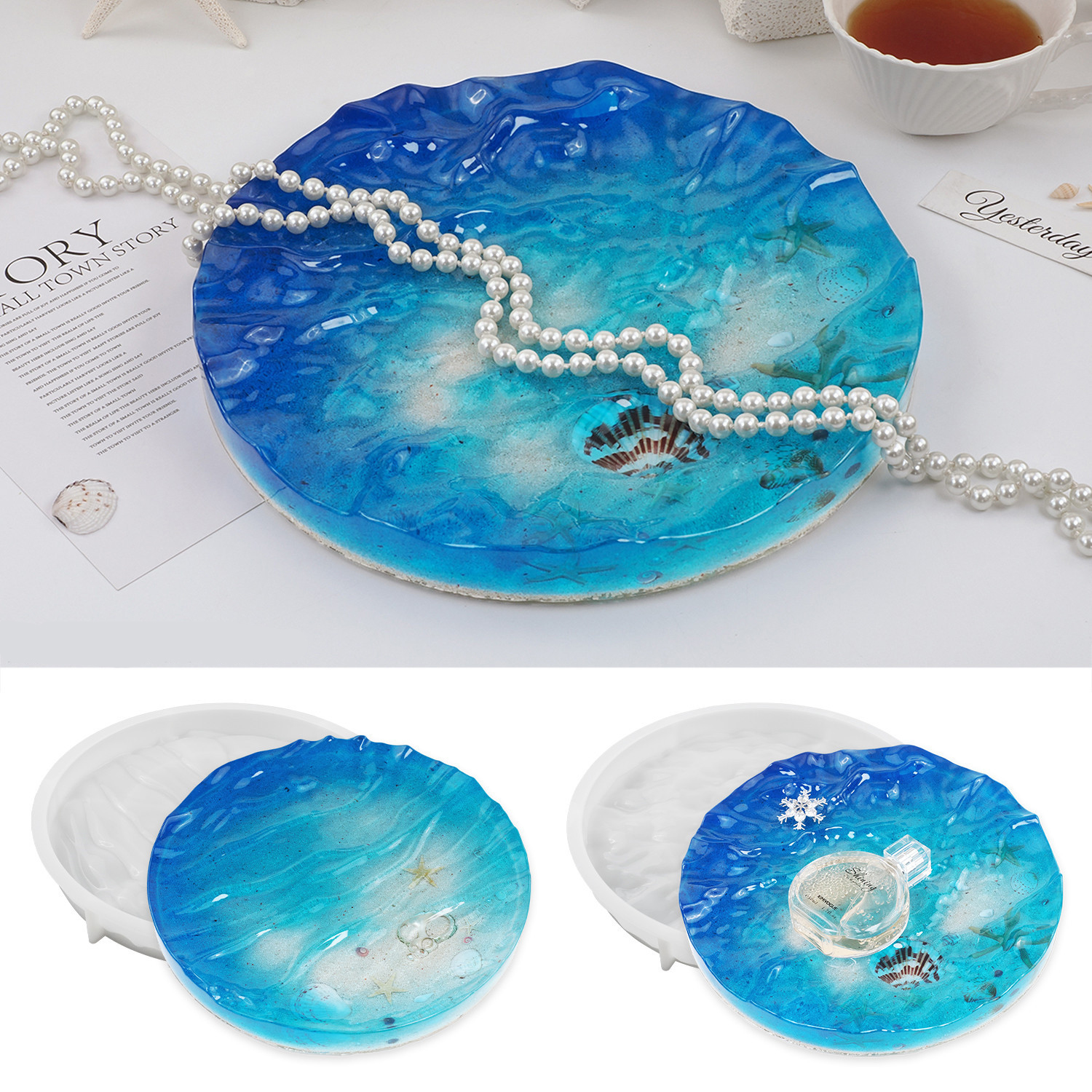 Sea Wave Tray Crystal Epoxy Re - огляд і ціна Resin Ocean Wave Mold