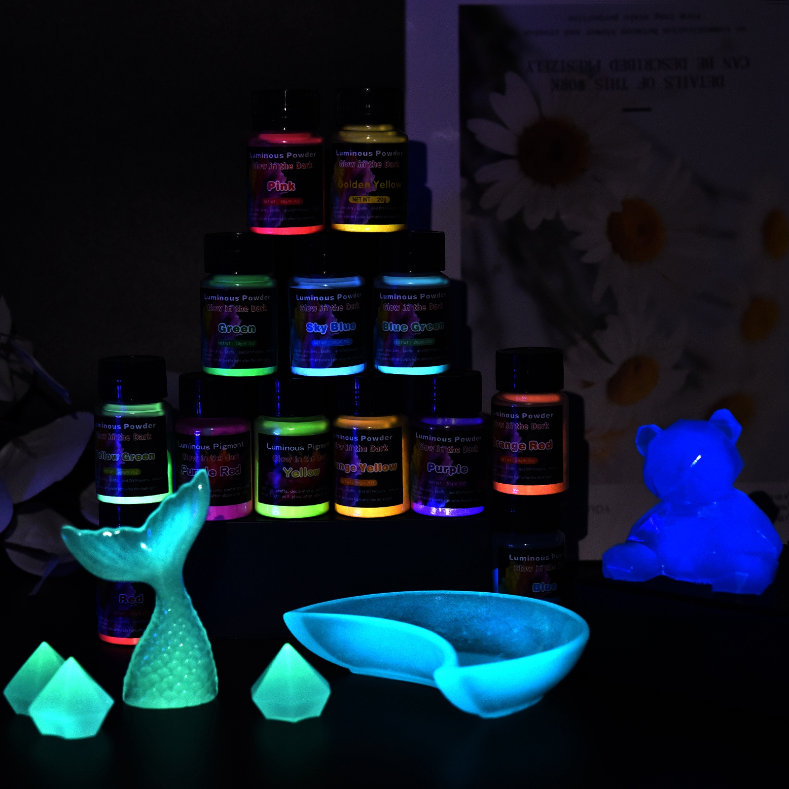 20g Luminous Glitter Powder Ph - огляд і ціна Resin Pigment Set