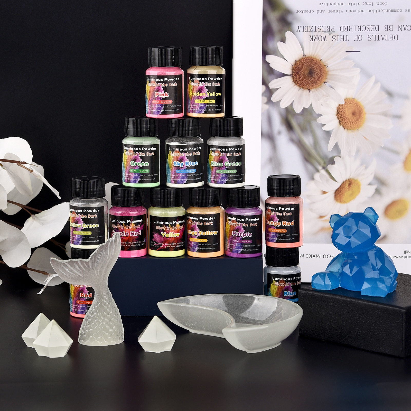 20g Luminous Glitter Powder Ph - огляд і ціна Resin Pigment Set