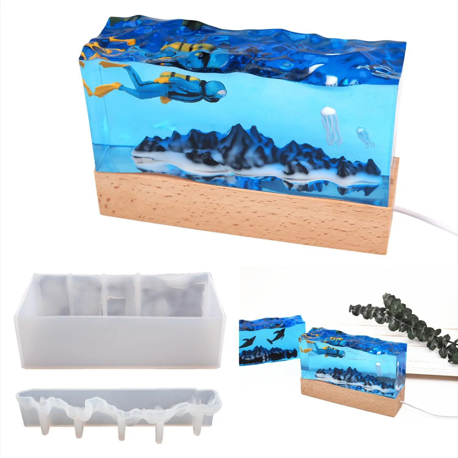 1set New Sea Wave Resin Mold,  - огляд і ціна Resin Ocean Wave Mold
